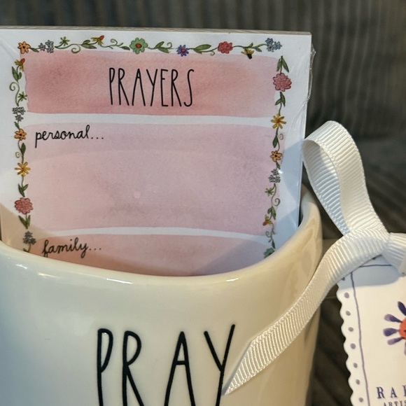 Rae Dunn White Mug with Floral Accents & Prayer Journal - Picture 4 of 6